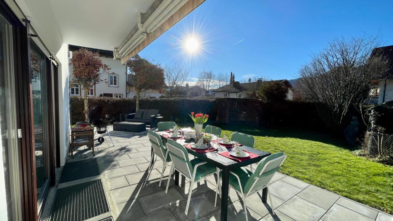 Large Holiday Apartment With Sauna, Terrace, Garden And Open Fireplace Lenggries Luaran gambar